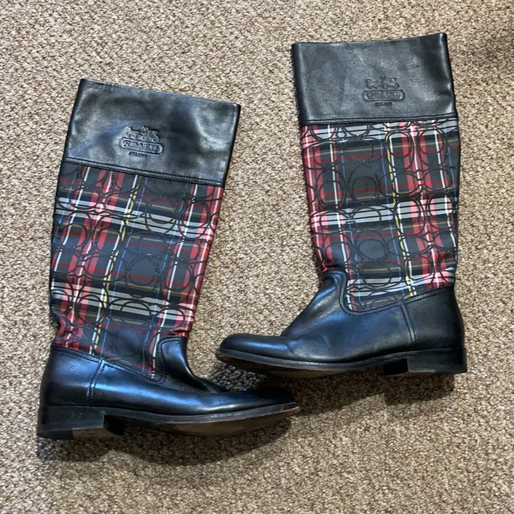 Coach Tartan Chrissi Boots - Picture 4 of 12